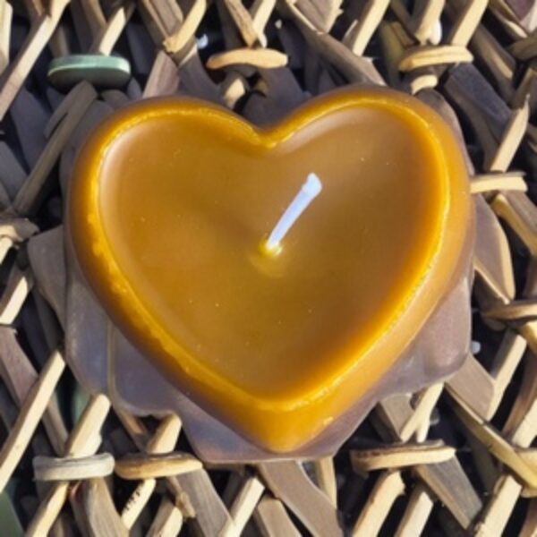 Love Heart Beeswax Candle