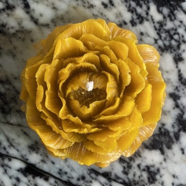 Flower Peonies Beeswax Candle